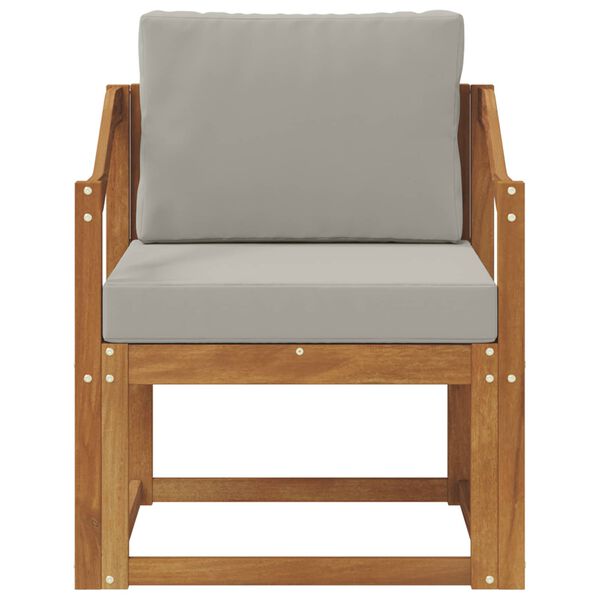 vidaXL &Otilde;uesohva Tugev akaatsiapuit ja pol&uuml;ester Naturaalne ja helehall