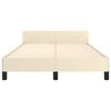 vidaXL voodiraam ilma madratsiga, kreemjas, 120x190 cm, kunstnahk