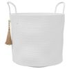 vidaXL hoiukorv valge &Oslash;40 x 35 cm puuvill