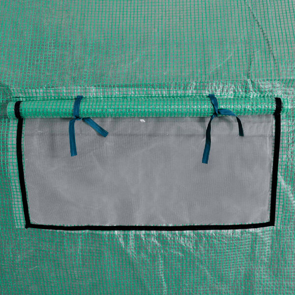 vidaXL kokkupandav terasest raamiga kasvuhoone 18 m²