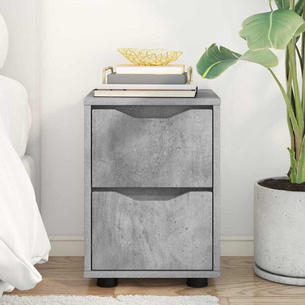 vidaXL &Ouml;&ouml;kapp sahtliga Betoonhall 30,5 x 30 x 43 cm Tehispuit