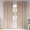vidaXL Kardinad r&otilde;ngastega 2 pcs Pruunikashall 260 x 140 cm Pol&uuml;ester