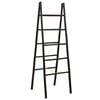 vidaXL Kaksikpoolne tekki redel Must 50 x 50 x 159 cm Bambus