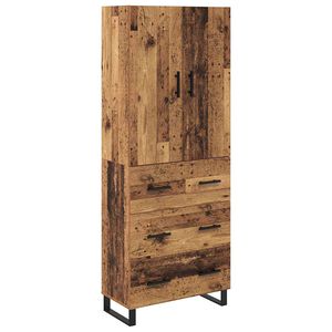 vidaXL K&otilde;rgushein sahtliga 2 pcs Vana puit 69,5 x 34 x 180 cm