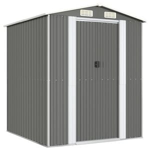 vidaXL aiakuur, helehall, 192x191x223 cm, tsingitud teras