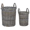 vidaXL Istutuskorv ladustamisega 2 pcs Hall Kubu rattan