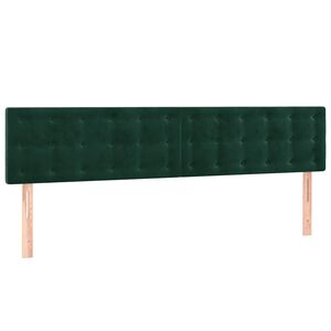 vidaXL voodipeatsid, tumeroheline, 160x5x78/88 cm, samet