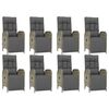 vidaXL 9-osaline aiamööbli komplekt patjadega, hall, polürotang
