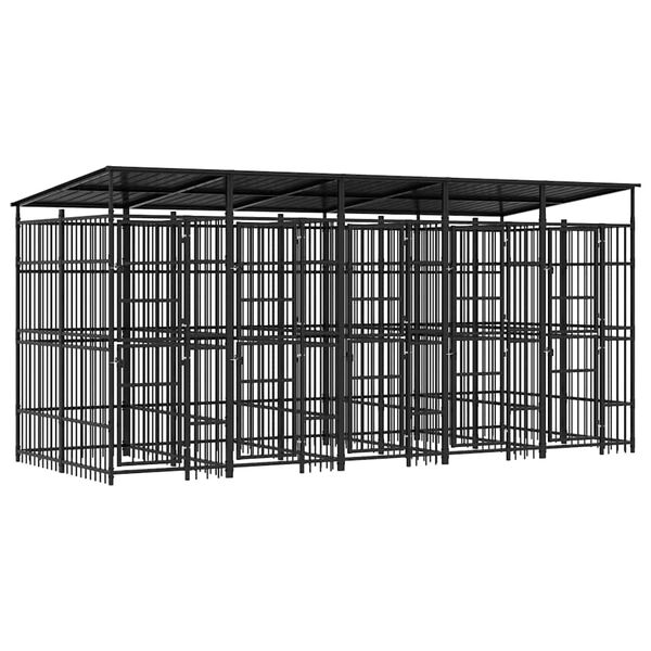 vidaXL koeraaedik katusega, teras, 9,22 m&sup2;