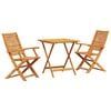 vidaXL Kokkupandav Bistroo Komplekt 3 pcs Pruun Tugev akatsiapuu