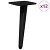 vidaXL Seisev jalg 12 pcs Must 56 x 56 x 100 mm Raud