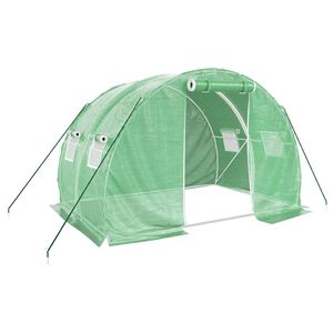 vidaXL kasvuhoone terasraamiga, roheline, 6 m&sup2;, 2x2x2 m