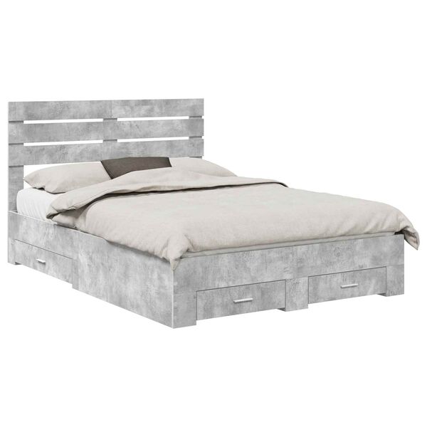 vidaXL Voodi raam sahtliga peaga ladustamisega Tehispuit