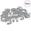 vidaXL Kamlock mutrid 12 pcs H&otilde;bedane 12 x 10 mm Metall