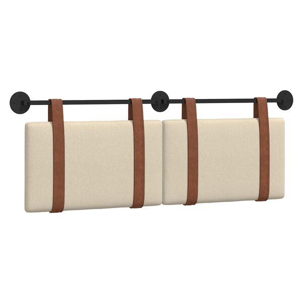 vidaXL Rippuv Peatoe &Uuml;ksv&auml;rviline cream 130 x 55 x 5 cm Antiik PU