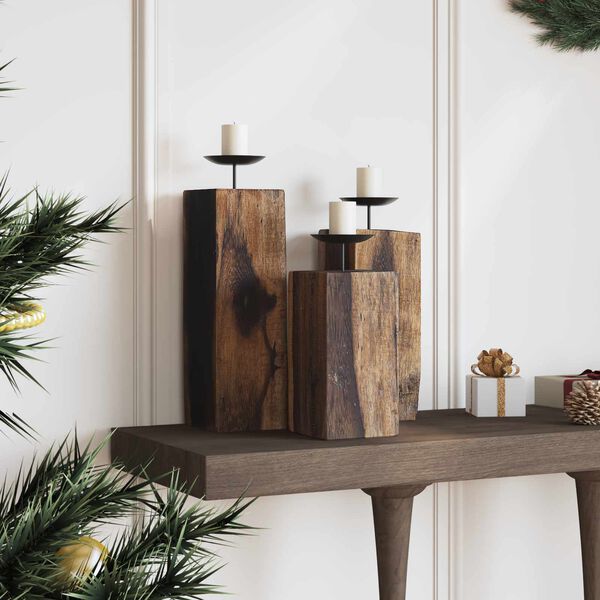 vidaXL K&uuml;&uuml;nlahoidja 3 pcs Neutraalne Taastatud puit