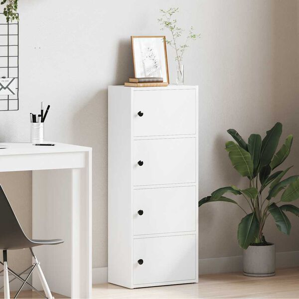 vidaXL raamatualus, valge, 40x24x102 cm, tehispuit