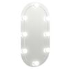 vidaXL peegel LED-tuledega 80x40 cm, klaas, ovaalne