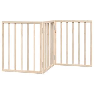 vidaXL kokkupandav koerav&auml;rav, 3 paneeli, 150 cm, paplipuit