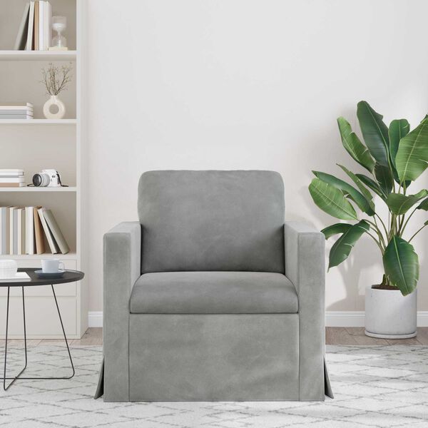 vidaXL Diivan Helehall &Uuml;ldm&otilde;&otilde;tmed: 78 x 78 x 80 cm (L x S x K) Samet