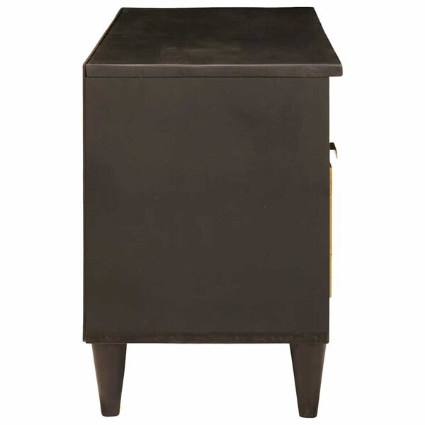 vidaXL Telerikapp sahtliga Must ja kuldne 100 x 33 x 46 cm Tehispuit