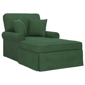 vidaXL Chaise lounge p&ouml;&ouml;ratud &auml;&auml;rega padjaga 3 pcs Jungle roheline