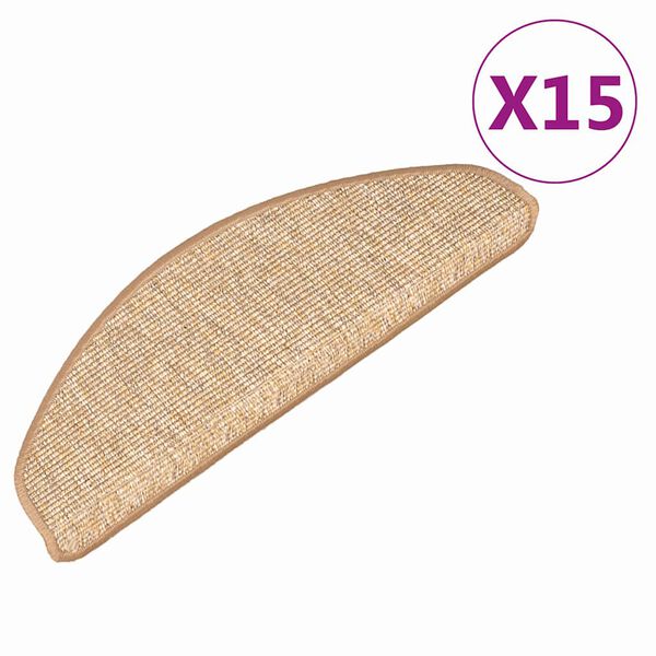 vidaXL trepimatid 15 tk 65 x 21 x 4 cm helepruunid poolringikujulised suured
