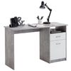 FMD kirjutuslaud 1 sahtliga, 123 x 50 x 76,5 cm, betoonhall ja valge