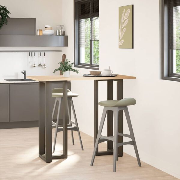 vidaXL baarilaua jalad, T-kujulised, 2 tk, mustad, 50 x 35 x (110-111) cm, teras