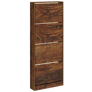 vidaXL jalatsikapp, suitsutatud tamm, 59 x 17 x 150 cm, tehispuit