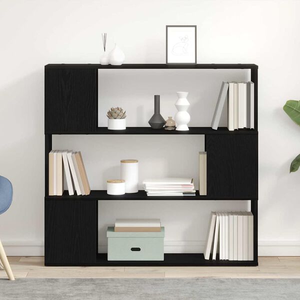 vidaXL Telerikapi komplekt Must tamm 100 x 24 x 94 cm Tehispuit