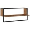 vidaXL Seinariiul Seinale kinnitav Vana puit 65 x 25 x 30 cm metall PB