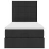 vidaXL ottomani voodi madratsiga, must, 100x200 cm, kangas