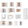 vidaXL 14-osaline köögikappide komplekt "Lyon", valge, töödeldud puit