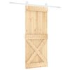 vidaXL Libisev uks 85 x 210 cm Tahke m&auml;nnipuit (t&ouml;&ouml;tlemata)
