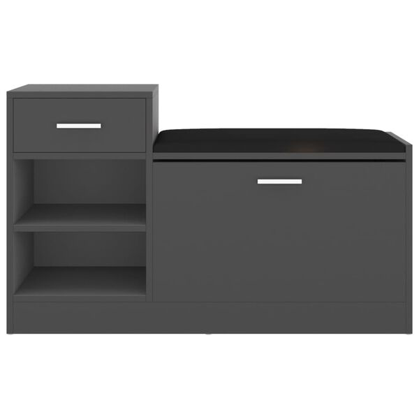 vidaXL jalatsipink, hall, 94,5 x 31 x 57 cm, tehispuit