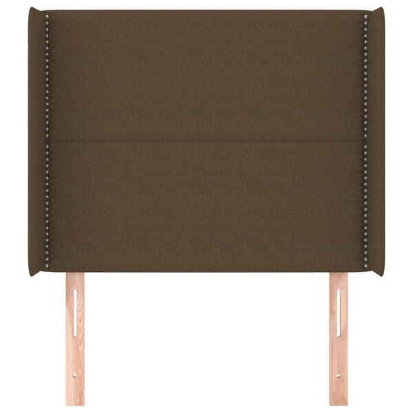 vidaXL voodipeats servadega, tumepruun, 103x16x118/128 cm, kangas