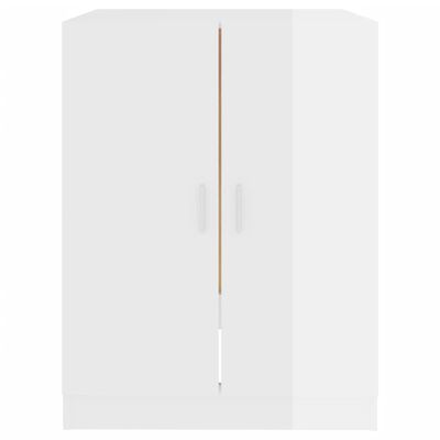 vidaXL pesumasinakapp, kõrgläikega valge, 71 x 71,5 x 91,5 cm