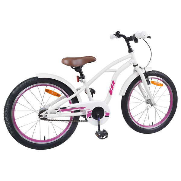 vidaXL Laste Bike 18 Tolli 5-7 aastastele Valge