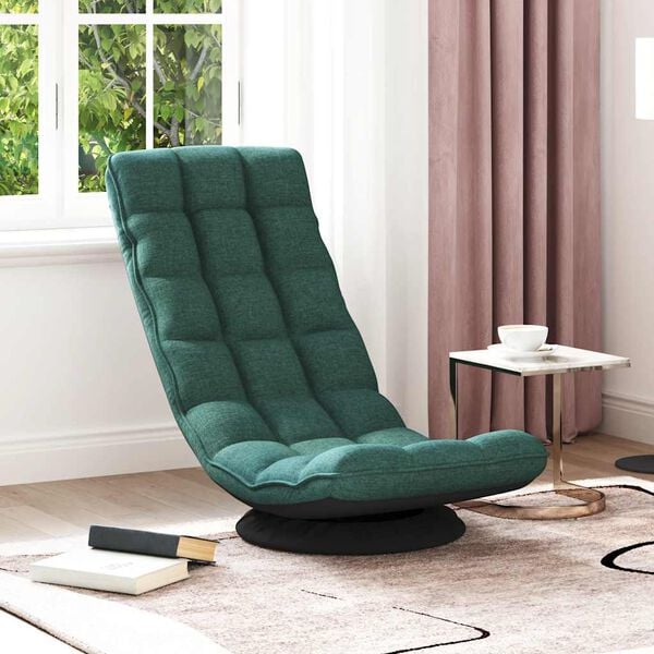 vidaXL pöörlev põrandatool tumeroheline 70x51x79 cm kangas