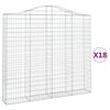 vidaXL kaarekujulised gabioonkorvid 18 tk, 200x30x180/200 cm, raud