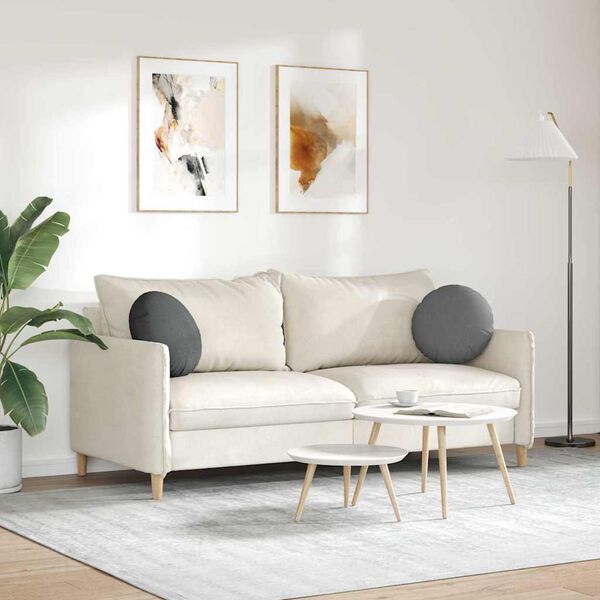 vidaXL Istumispatjad 2 pcs Tumehall &Oslash;40 x 13 cm kangas