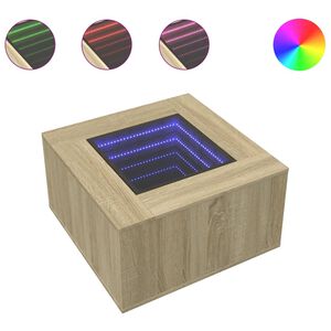 vidaXL kohvilaud LEDiga, Sonoma tamm, 60x60x40 cm tehispuit