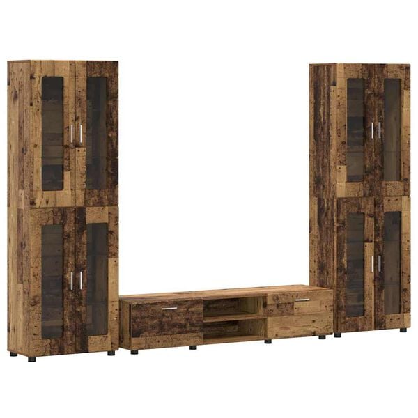 vidaXL Telerikapi komplekt sahtliga uksega FLORIN Vana puit Tehispuit