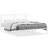 vidaXL metallist voodiraam peatsiga, valge, 150x200 cm