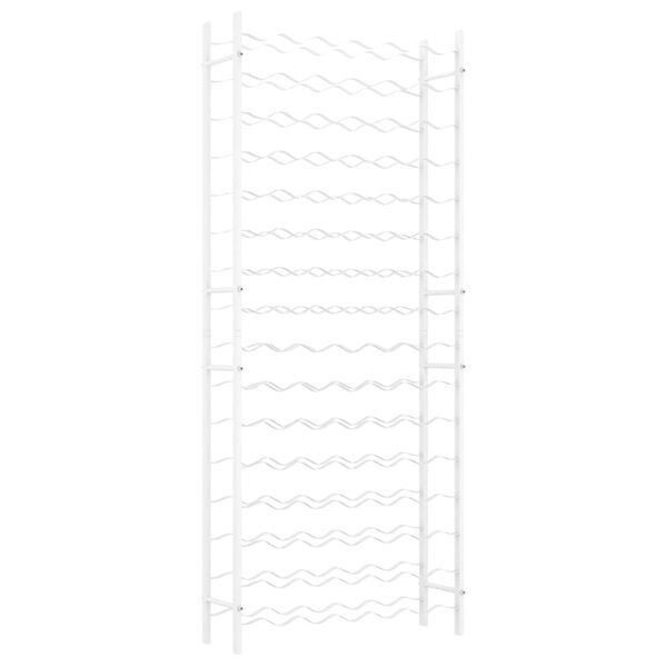 vidaXL veiniriiul 96 pudelile, valge, metall