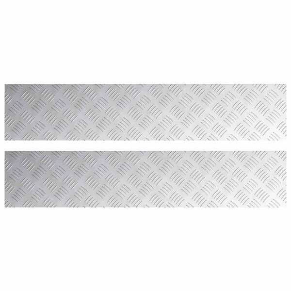 vidaXL Astme katte Ristkülik 2 pcs Hõbedane 100 x 20 cm Alumiinium