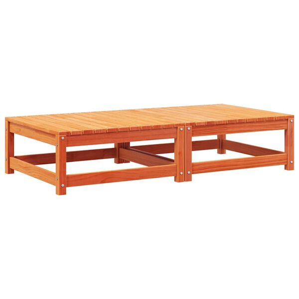 vidaXL aia jalapingid istmepatjadega 2 tk, vahapruun, männipuit