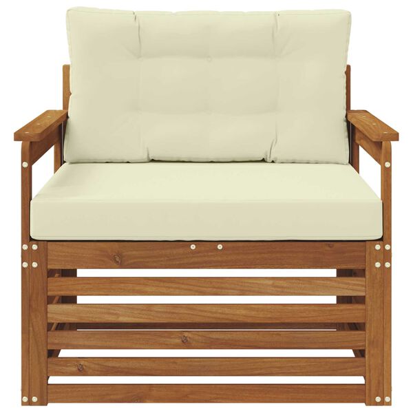 vidaXL V&auml;li diivanikomplekt Tugev akaatsiapuit ja pol&uuml;ester Neutraalne