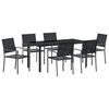 vidaXL Aia s&ouml;&ouml;gilaudade komplekt 7 tk Must PE rattan